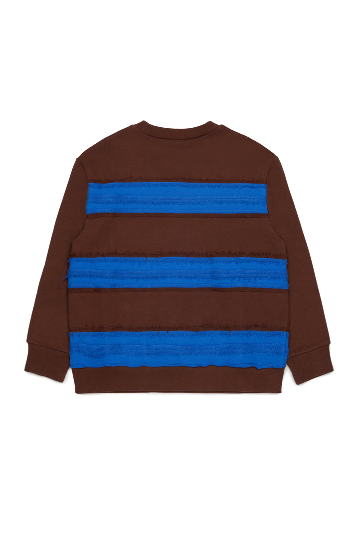 N210E4 N0522 BROWN BLU STRIPED LS TEE