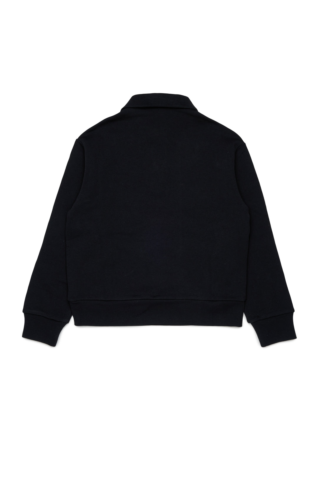 N210E5 N0522 BLACK LS FRENCH TERRY POLO WITH KANGAROO POCKET