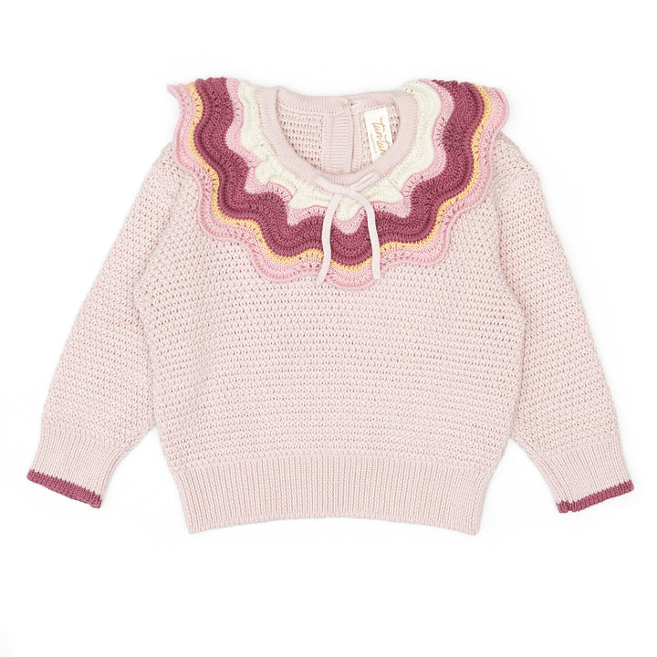 NF001RO/016MA-Multicolor Ruffle Sweater/Legging SET-Rose