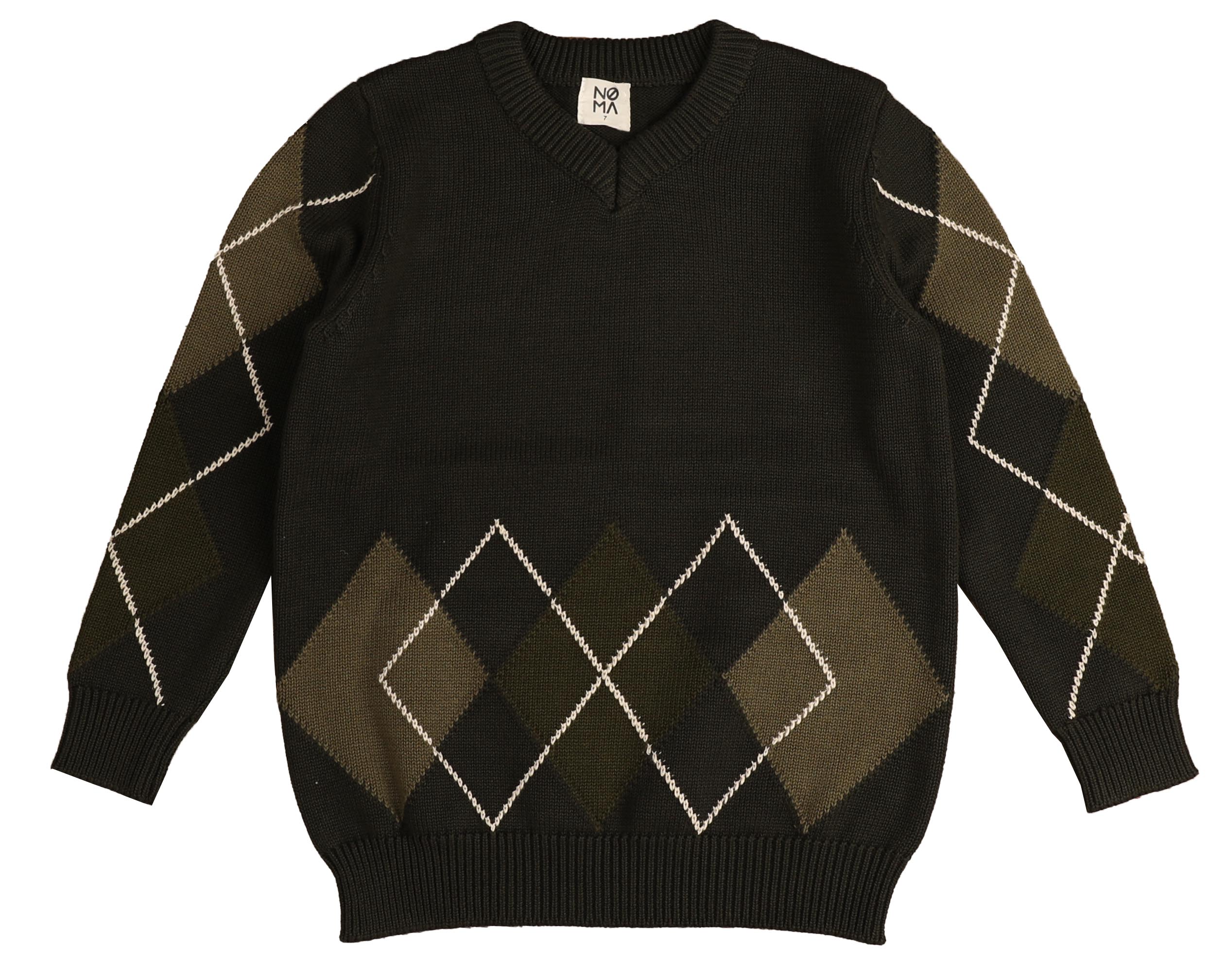 NKN140-Argyle knit sweater-GREEN – whoopikids
