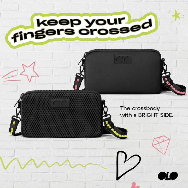 OLO CROSSBODY BLACK FUSCHIA