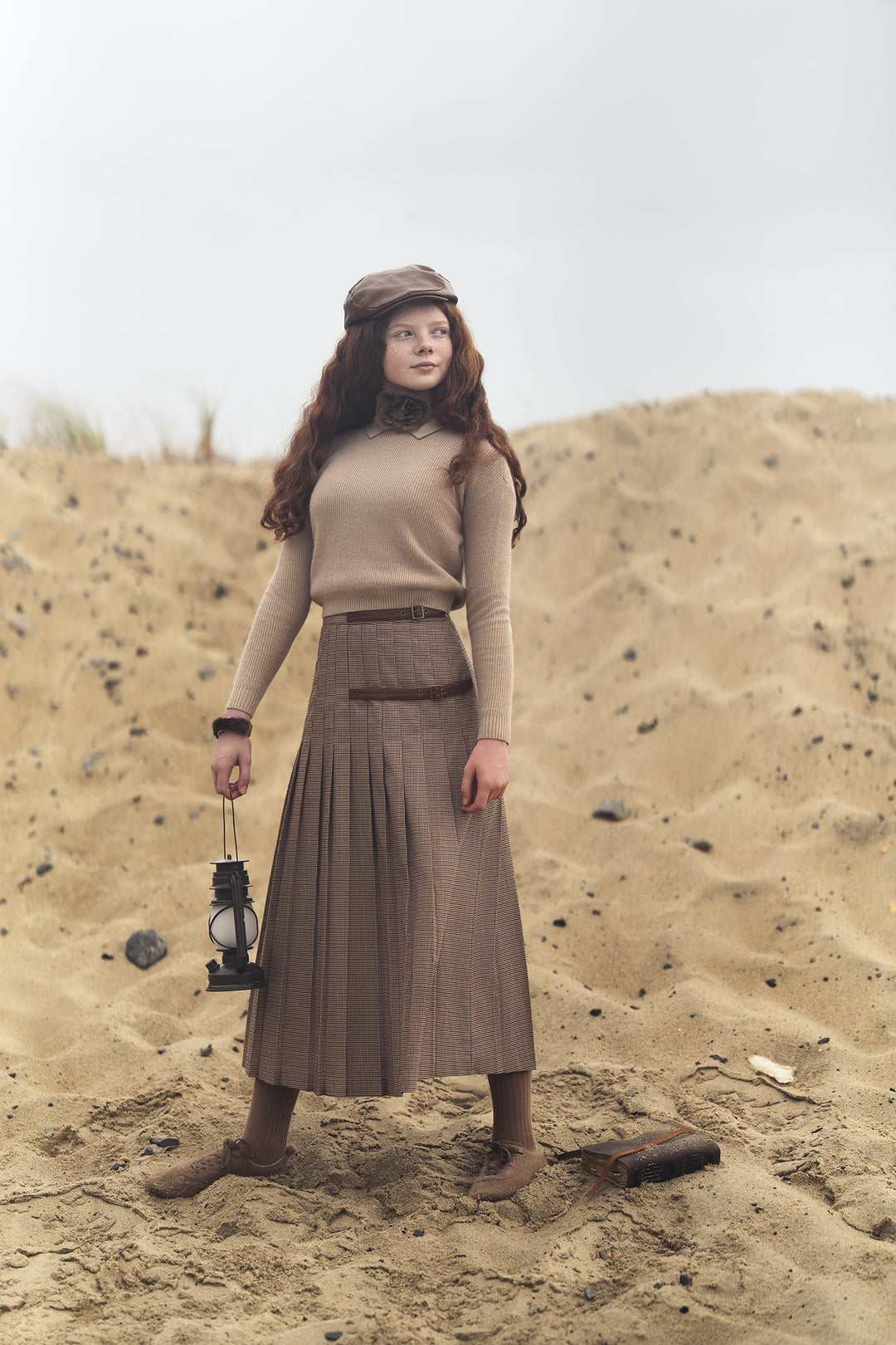 G716-PLEATED SKIRT-OAT