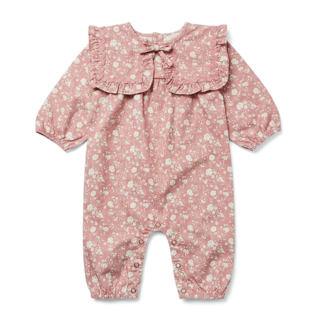 W266008 OVERALL CELICIANE TWILL ROMANTIC FLOWER - PINK