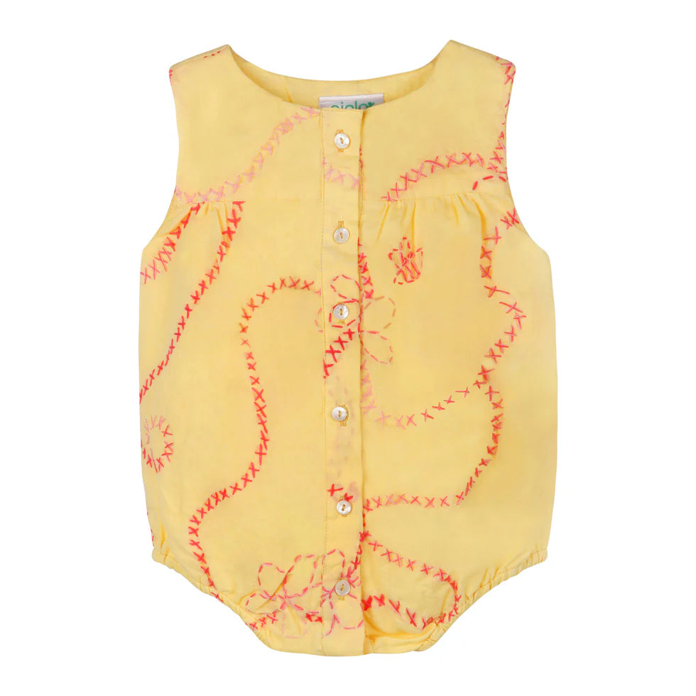 YELLOW COLOR JARDIN ROMPER