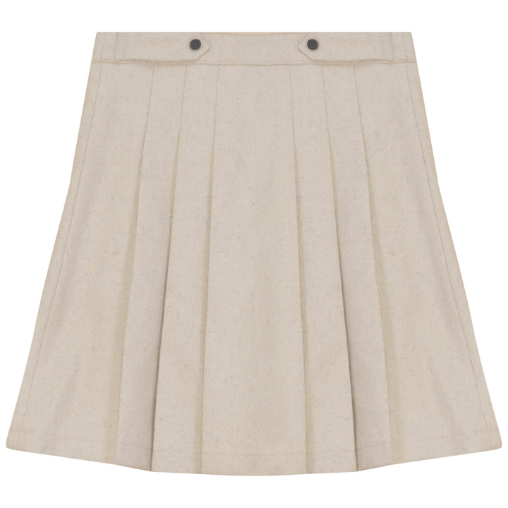 P6270-PLEATED SKIRT-CREAM