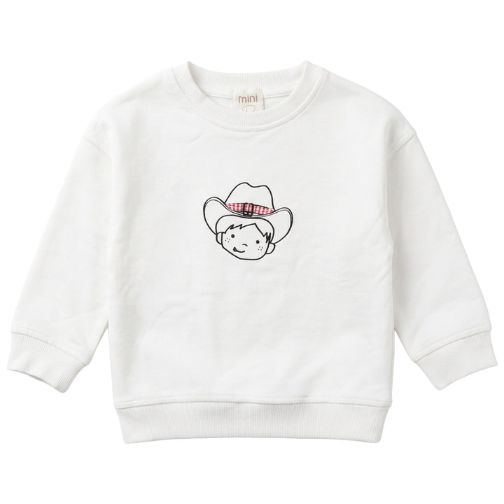 P7416 BOYS PRINT SWEATSHIRT-WHITE