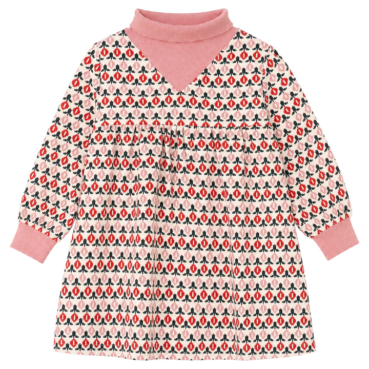 P8412 PRINTED CORD DRESS-CRRED