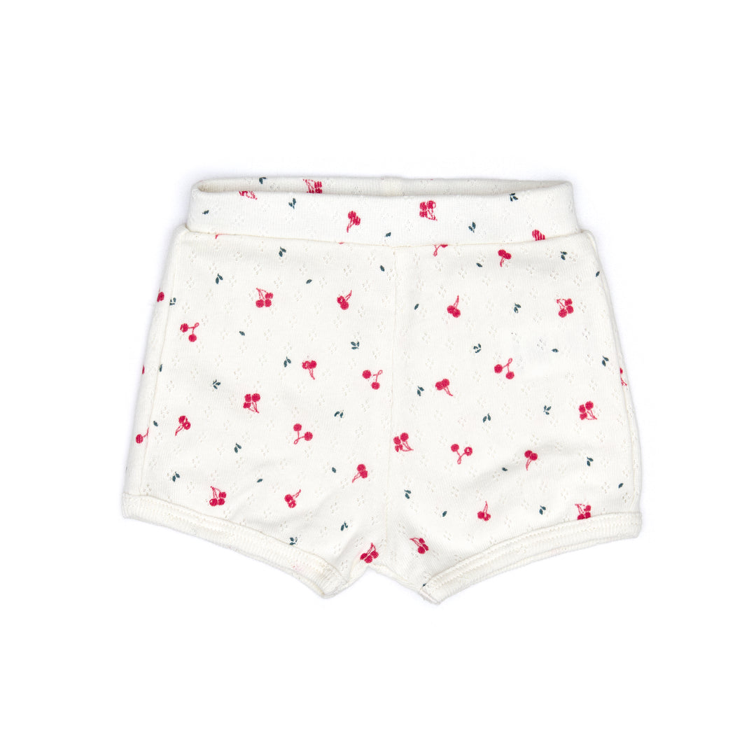 PK005/006-POINTELLE SS TOP/SHORT SET-Natural Little Cherries