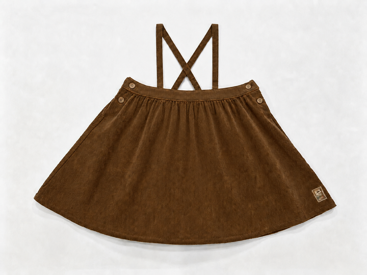PM2601 GIRLS CORDUROY PINAFORE