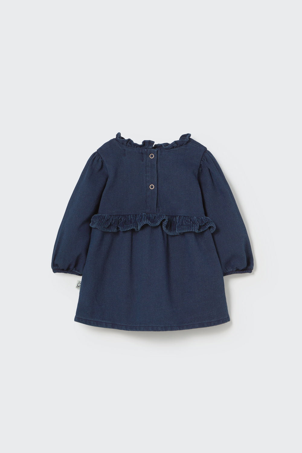 PRAIA288w5-Dobby denim baby dress-denim