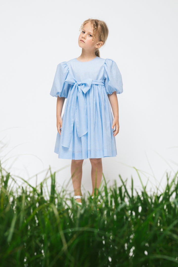 Special Edition Cotton Dress Breeze Cover knee Blue