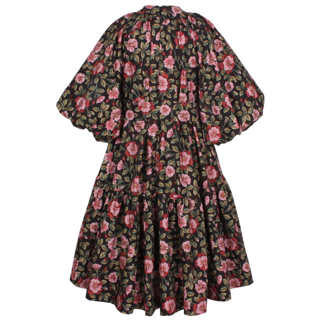 Periwinkle Dress-Red Liberty Flower