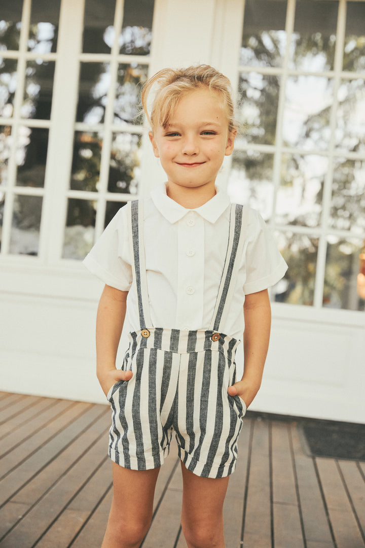 LOUIS PANTS WITH SUSPENDERS-GREY AND BEIGE STRIPES