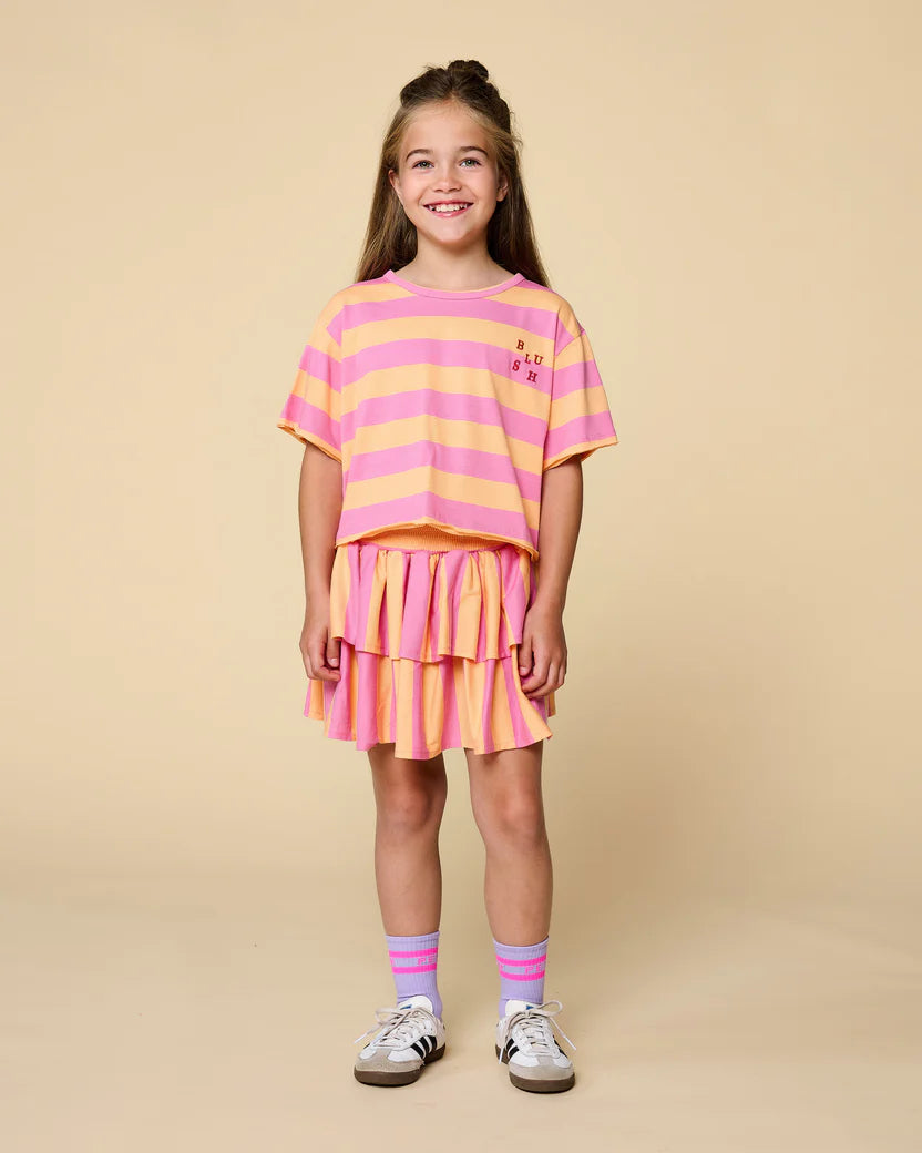 Stripe T-Shirt - Cashmere Rose/Peach Cobbler
