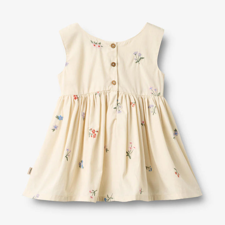 Pinafore Wrinkle Sienna 5200-235  IVORY EMBROIDERY FLOWERS