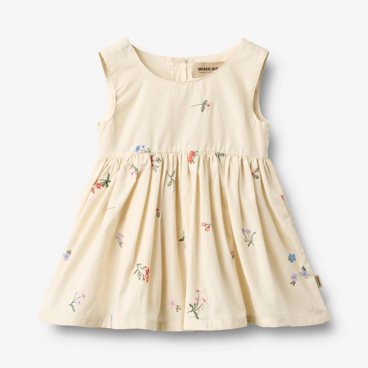 Pinafore Wrinkle Sienna 5200-235  IVORY EMBROIDERY FLOWERS