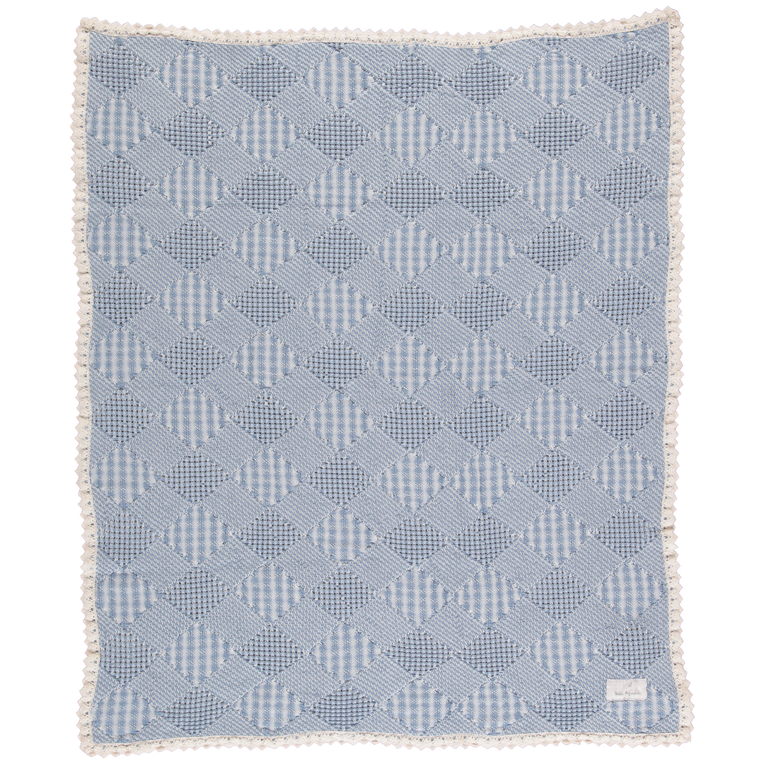 Plaid Blanket - Blue Plaid Patchwork