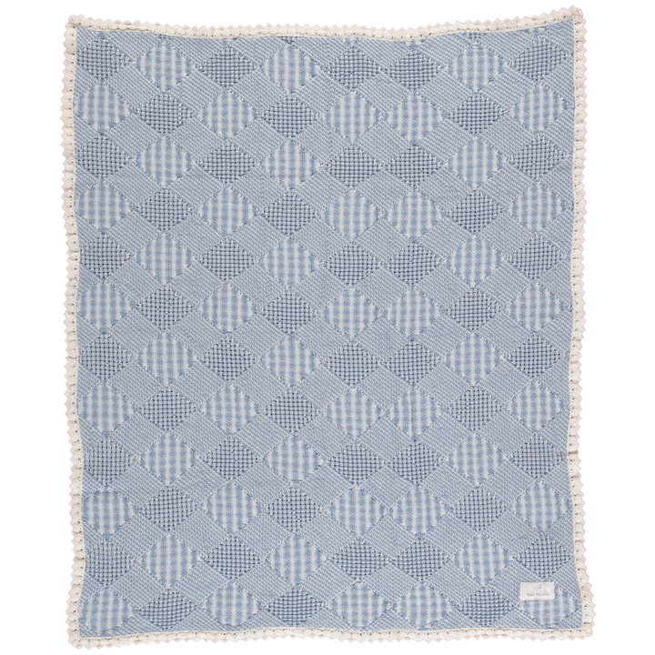 Plaid Blanket - Blue Plaid Patchwork