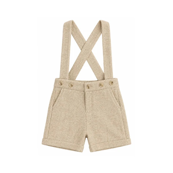 RVAW1005B-CR SUSPENDERS SHORT TEXTURED WOOL - CREAM