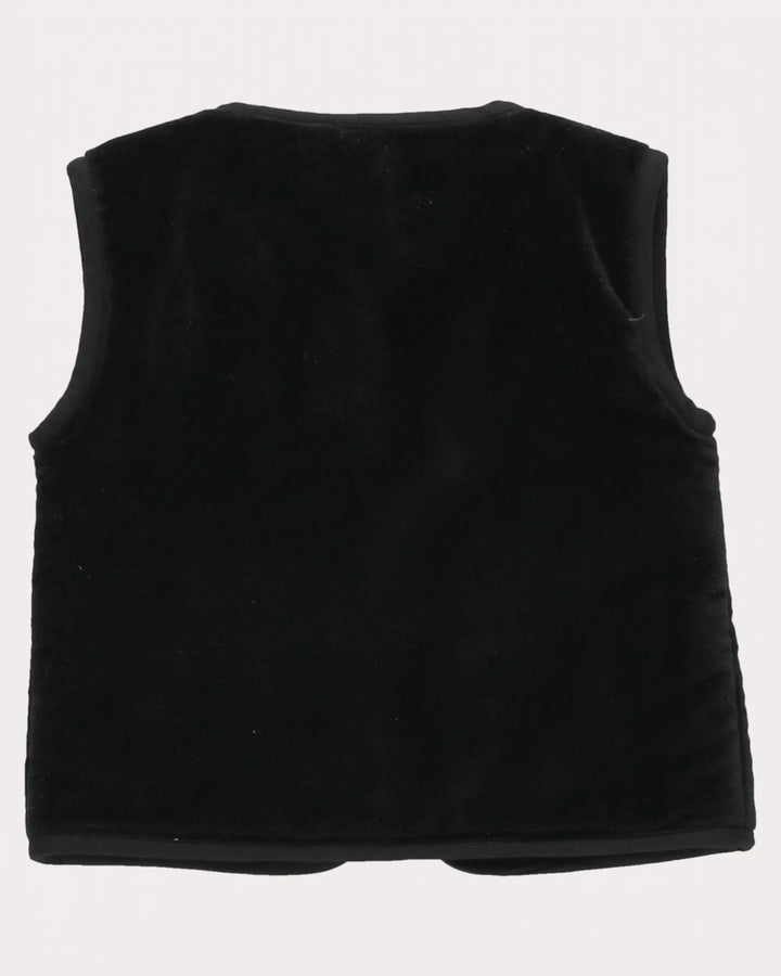 FM-FW26-00060 MILLY BABY QUILTED GILET/BLOOMER - VELVET VELOUR BLACK