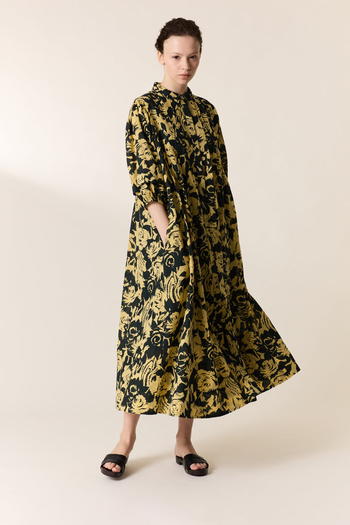 Roca TC160 Rose + Yellow Short Sleeve Long Dress
