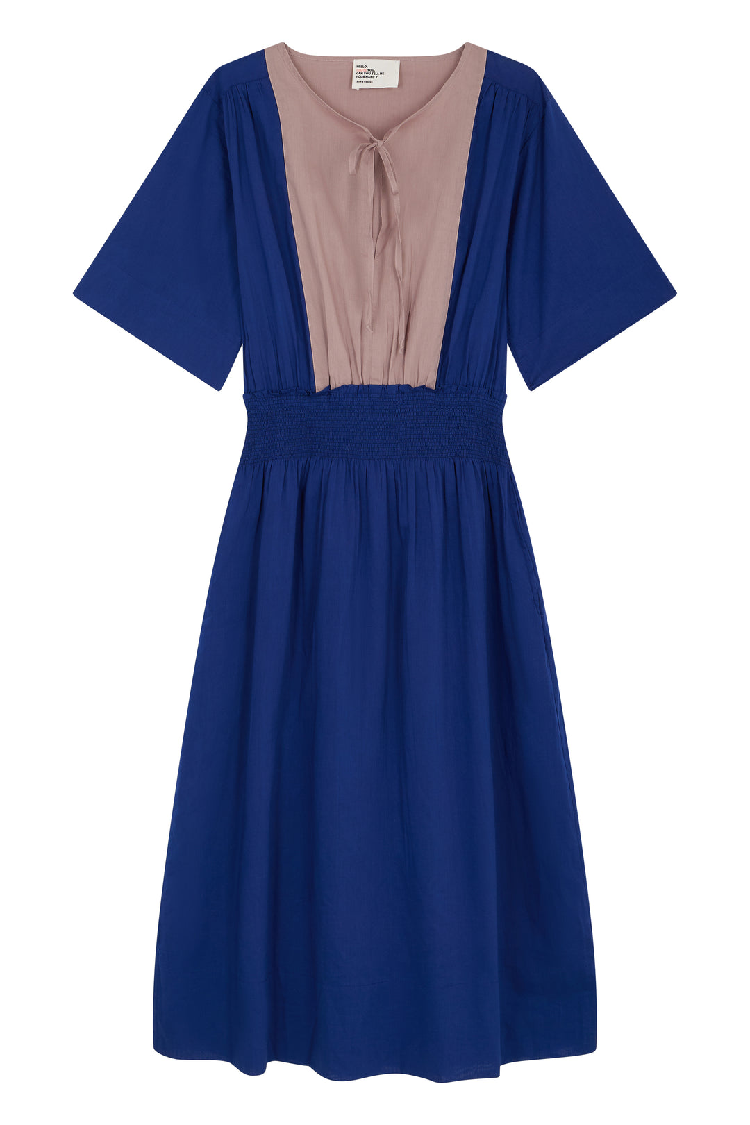 Ronnie TC160 Bi + Blue Short Sleeve Long Dress