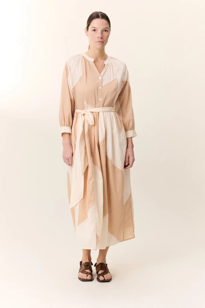 Runa TC160 Patch-Nude Long sleeve long dress