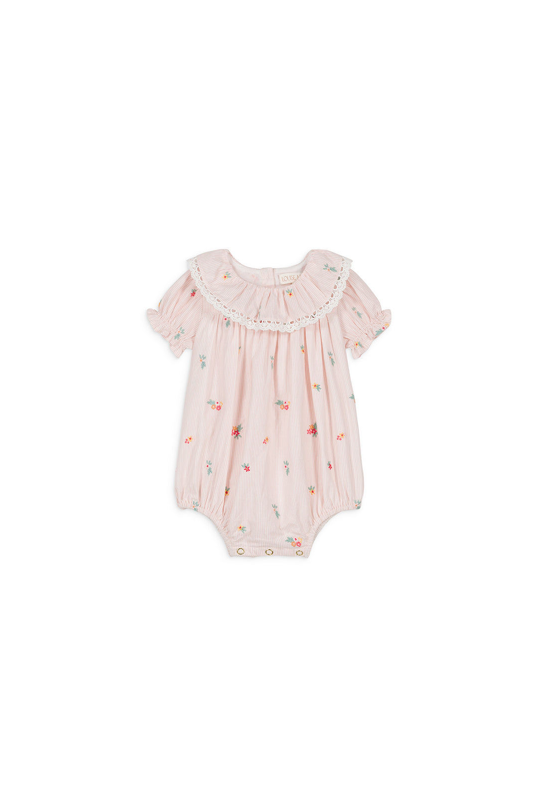 ROMPER YOLIA-Pink Bouquet Stripes