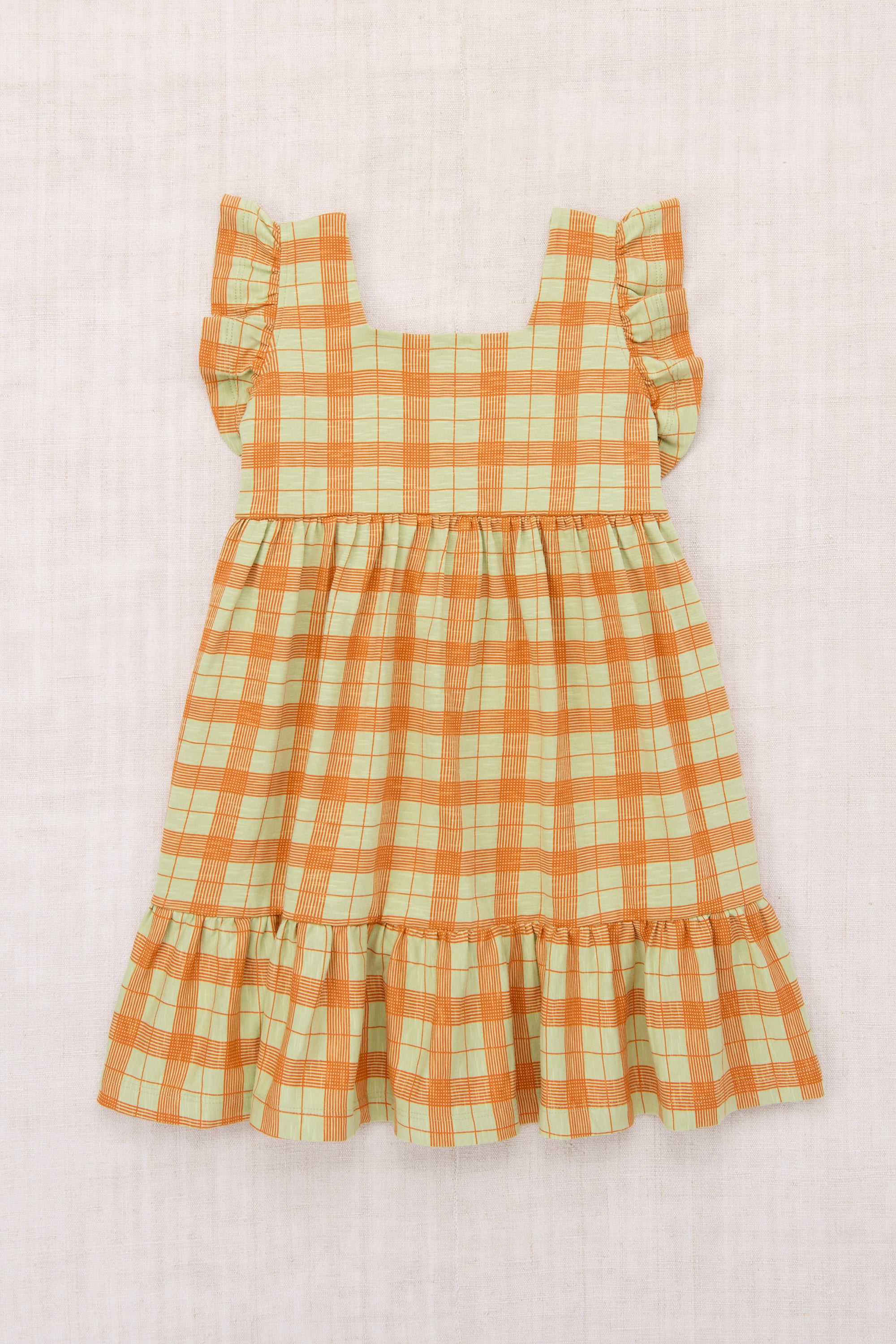 ワンピース mishaandpuff Ruffle Sleeve Dress Lattice Misha and Puff – whoopikids