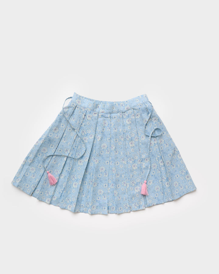 RUTH SKIRT-BLUE FLORAL