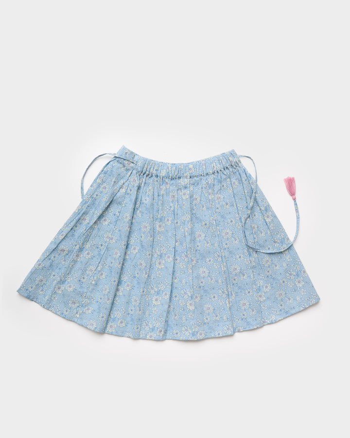 RUTH SKIRT-BLUE FLORAL