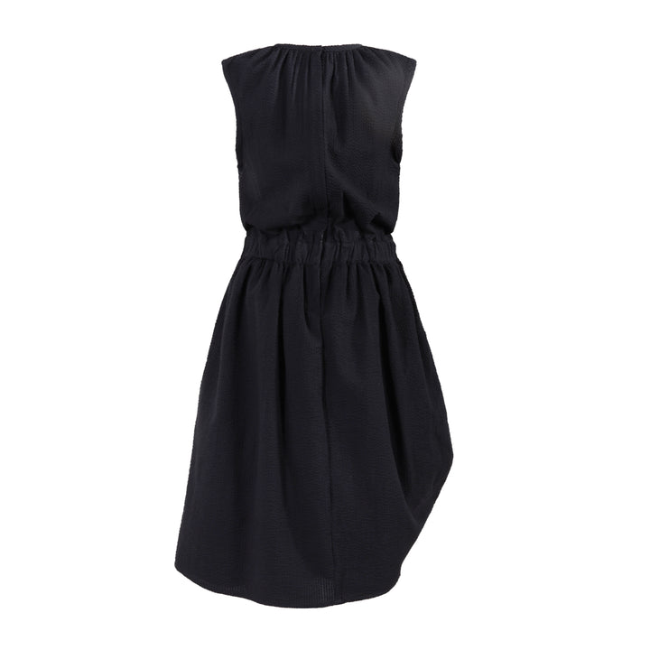 102C Cocktail Dress - Black Seersucker