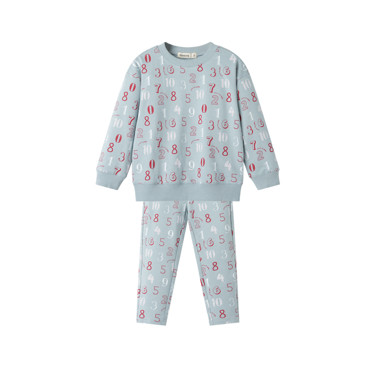 NUMERICAL PRINT PAJAMA-LIGHT BLUE