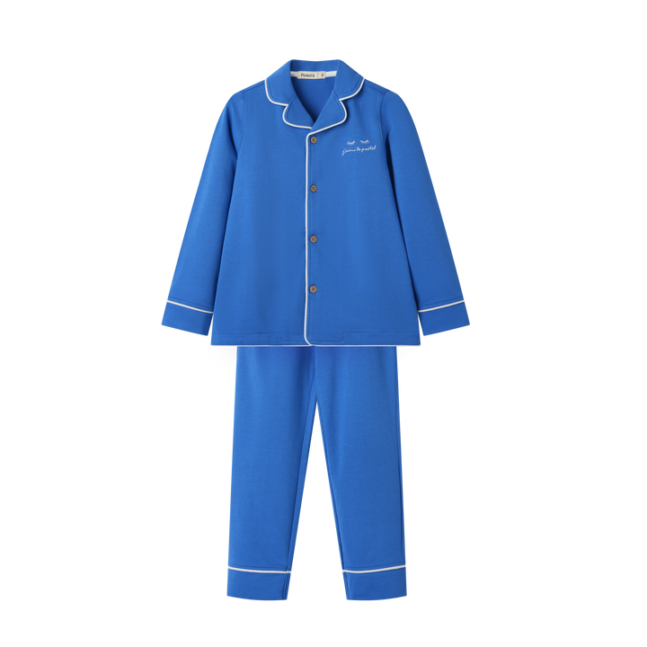 BUTTON DOWN PAJAMA-ROYAL BLUE