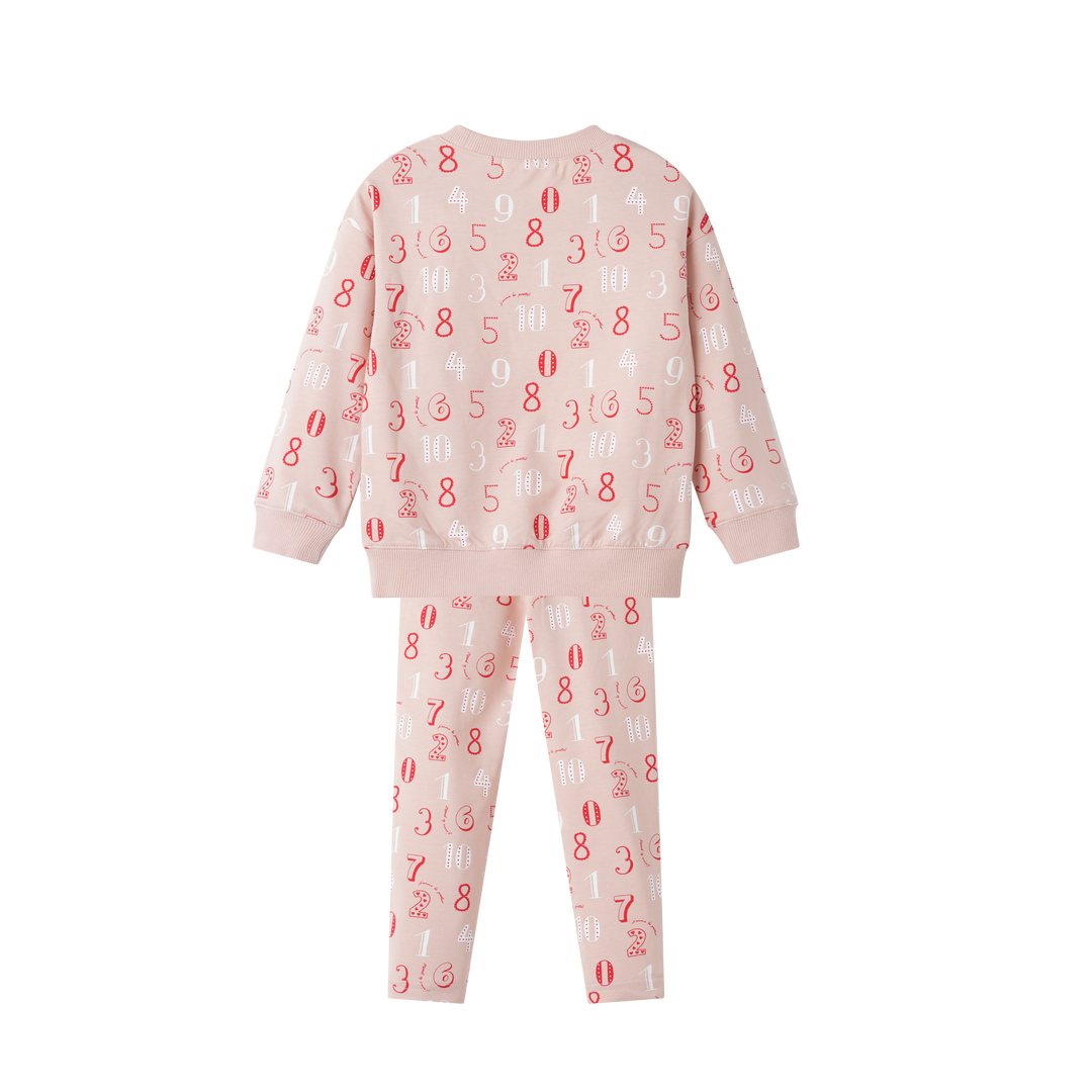 NUMERICAL PRINT PAJAMA-LIGHT PINK