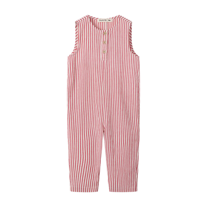 STRIPED LONG ROMPER-STRIPED SHERBET