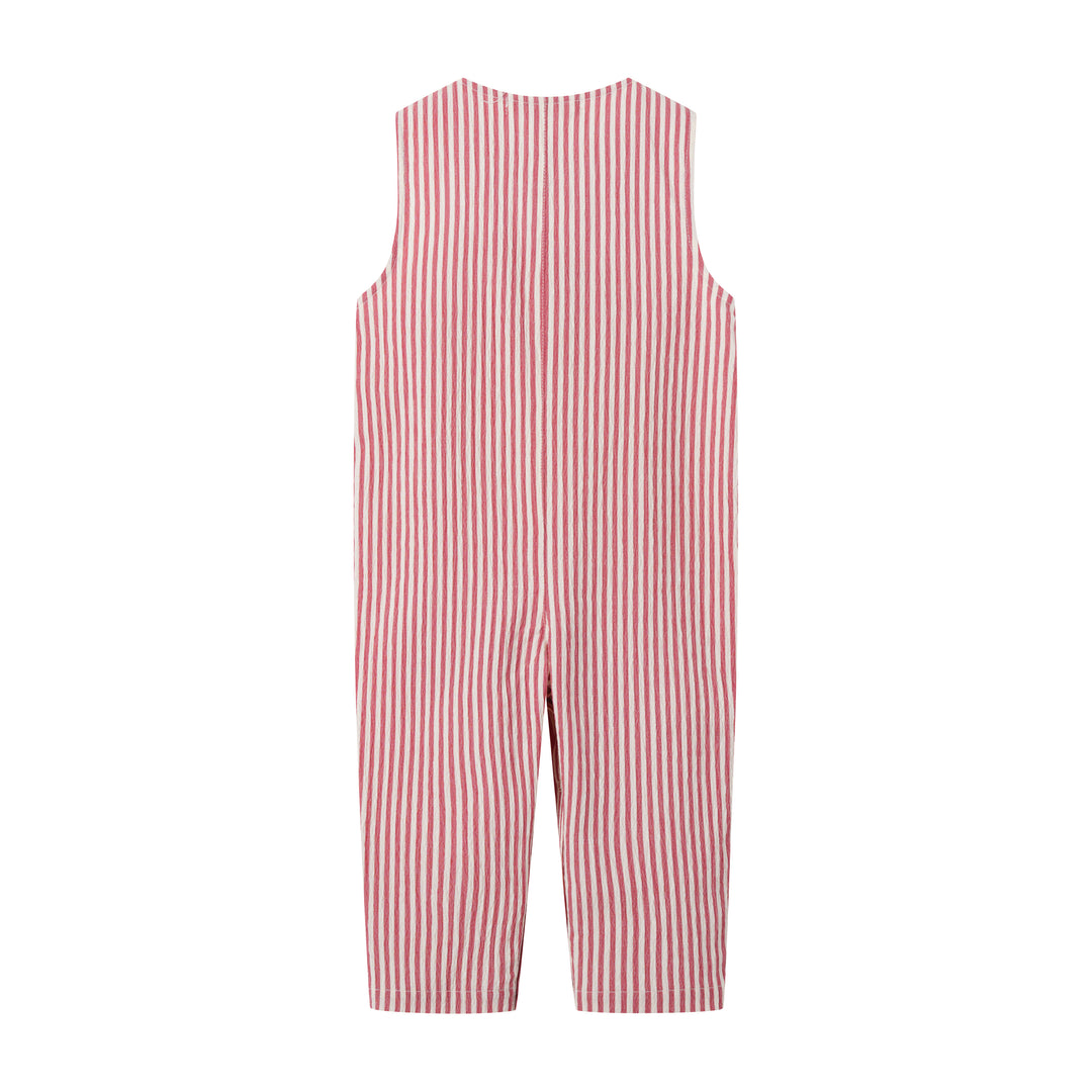 STRIPED LONG ROMPER-STRIPED SHERBET