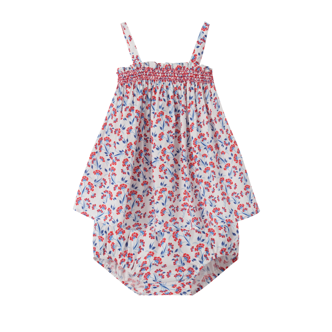 FLORAL SMOCKED BLOOMER SET-FLORAL MULTI