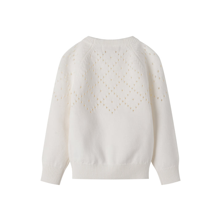 DROP NEEDLE SWEATER-WHITE