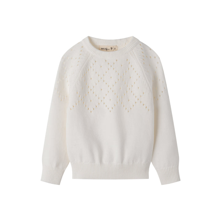 DROP NEEDLE SWEATER-WHITE