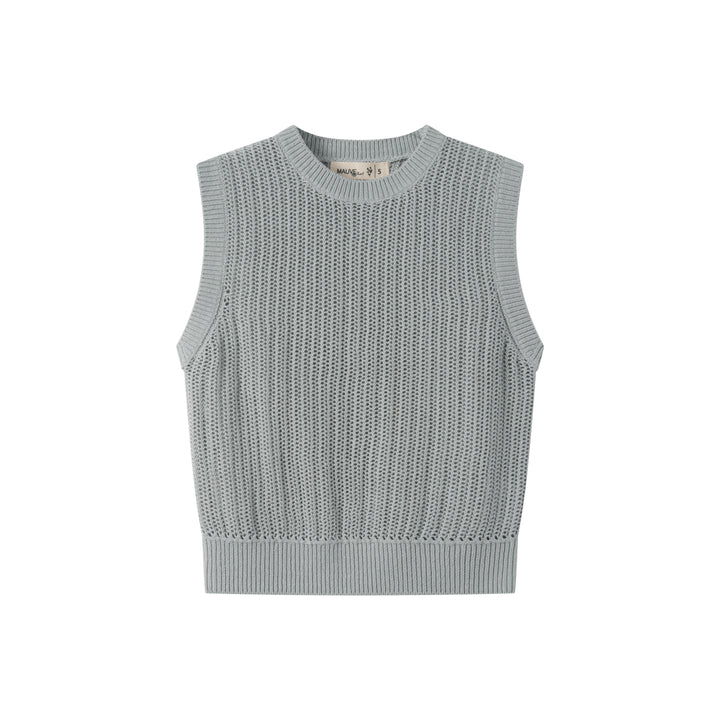 BOYS KNIT VEST-SAGE