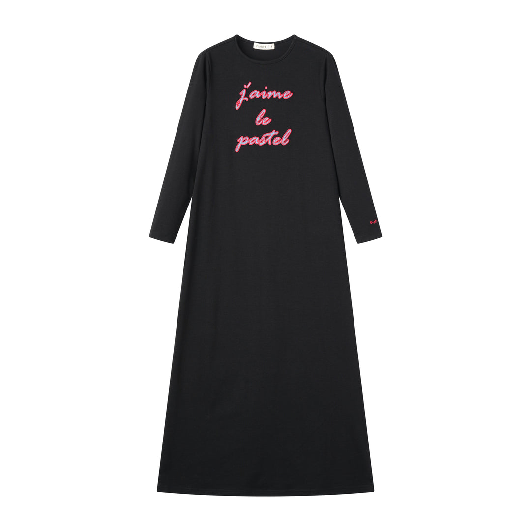 JAIME LE PASTEL NIGHTGOWN-BLACK