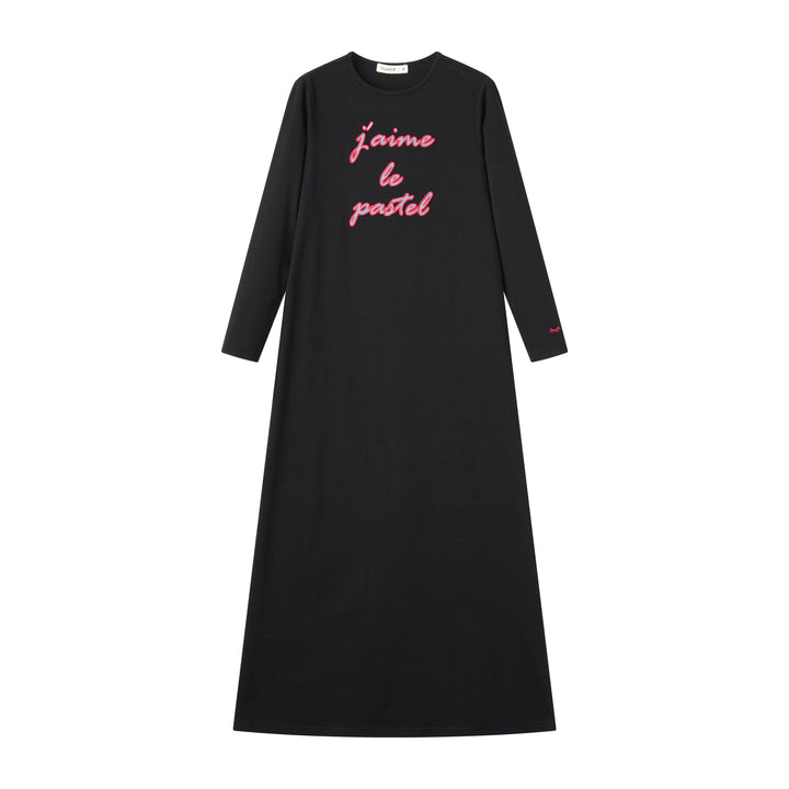 JAIME LE PASTEL NIGHTGOWN-BLACK