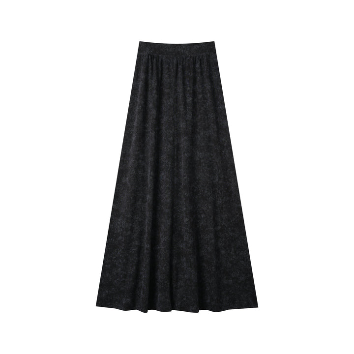 MAXI JERSEY SKIRT-BLACK