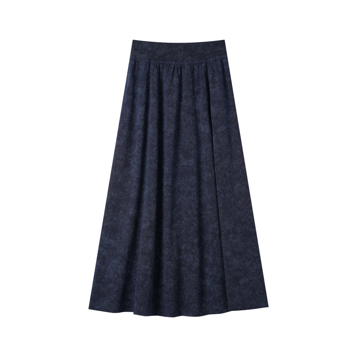 MIDI JERSEY SKIRT-NAVY