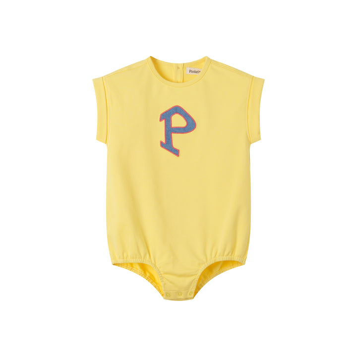 "P" EMBLEM ROMPER-YELLOW