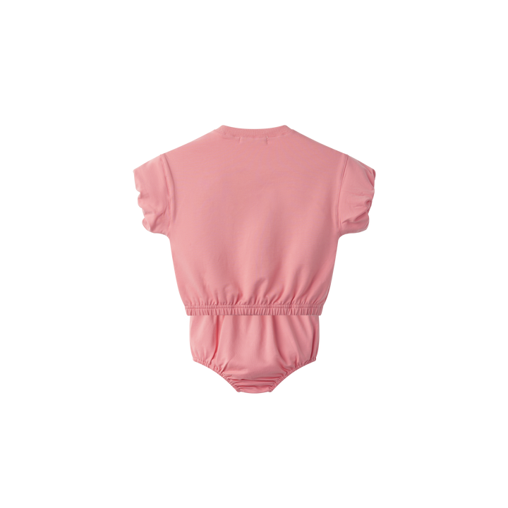 CAP SLEEVE BLOOMER SET WITH FLOWERS-PINK