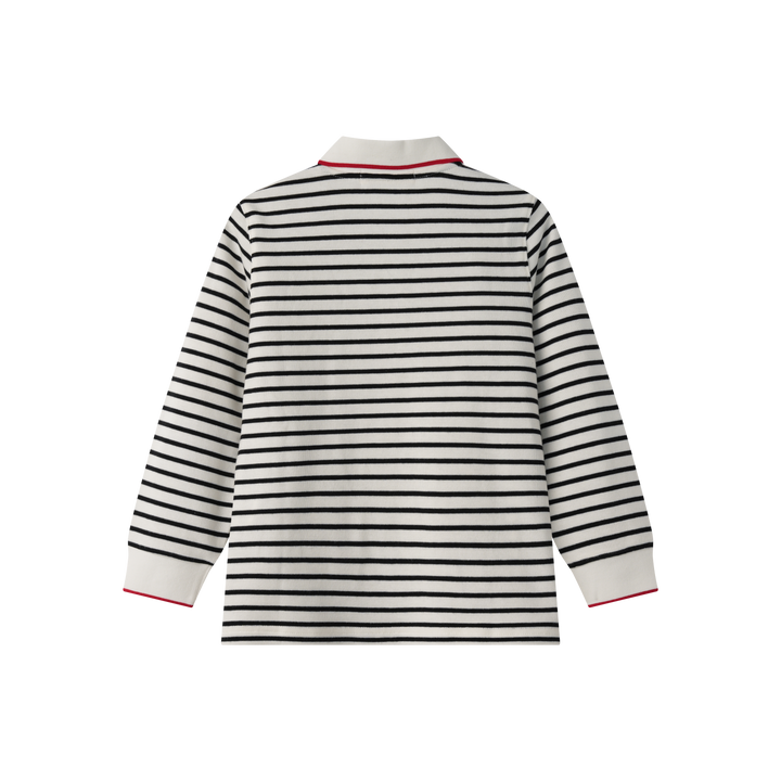 BOYS STRIPED POLO-BLACK STRIPED