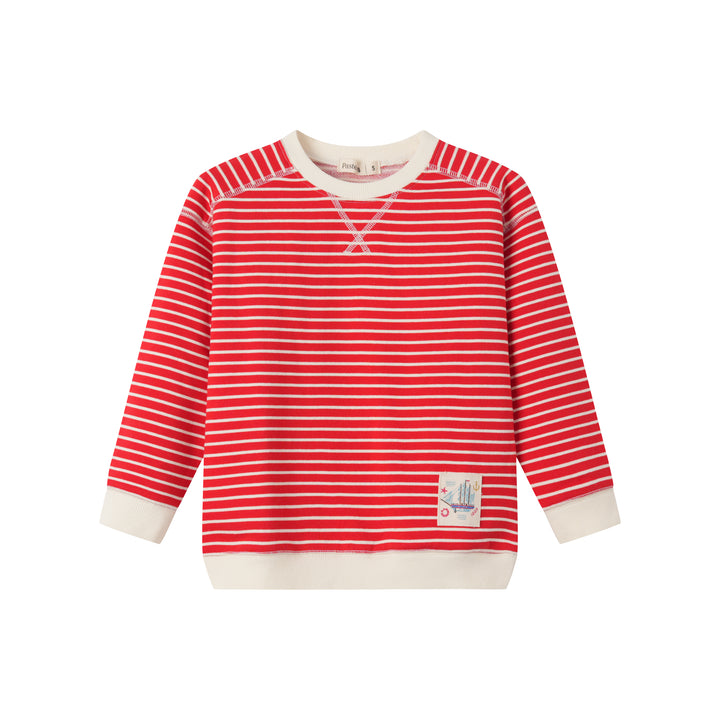 STRIPED SWEATSHIRT-RED STRIPED