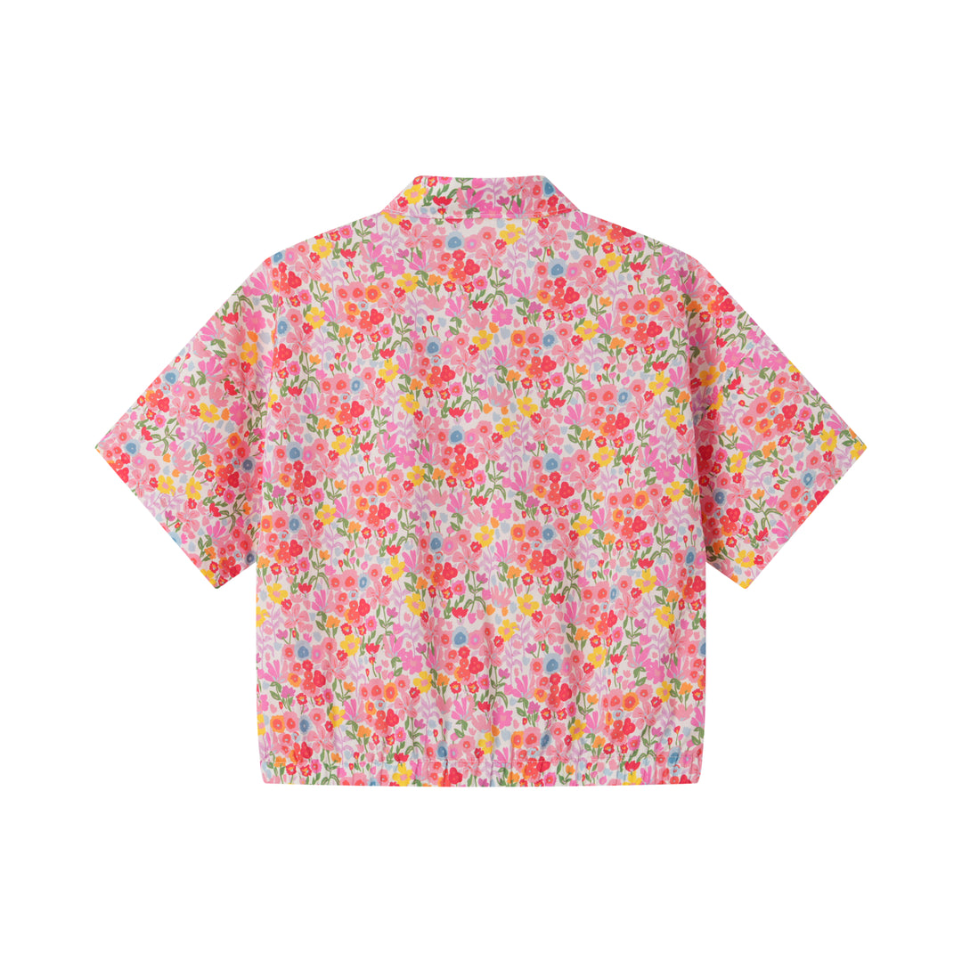 BUTTON DOWN SHIRT WITH POCKETS-FLORAL MULTI